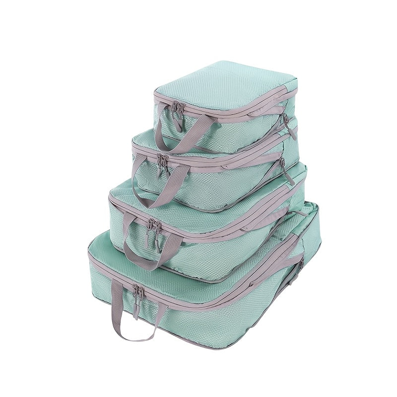 4pcs Heavy-Duty Nylon Luggage Organizer Set