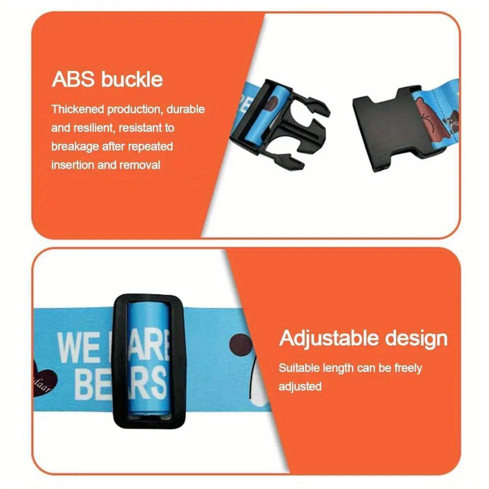 Fashion Printed Adjustable Luggage Strap Portable Buckle Suitcase Bag Baggage Tie Belt Travel Camping Bag Accessories