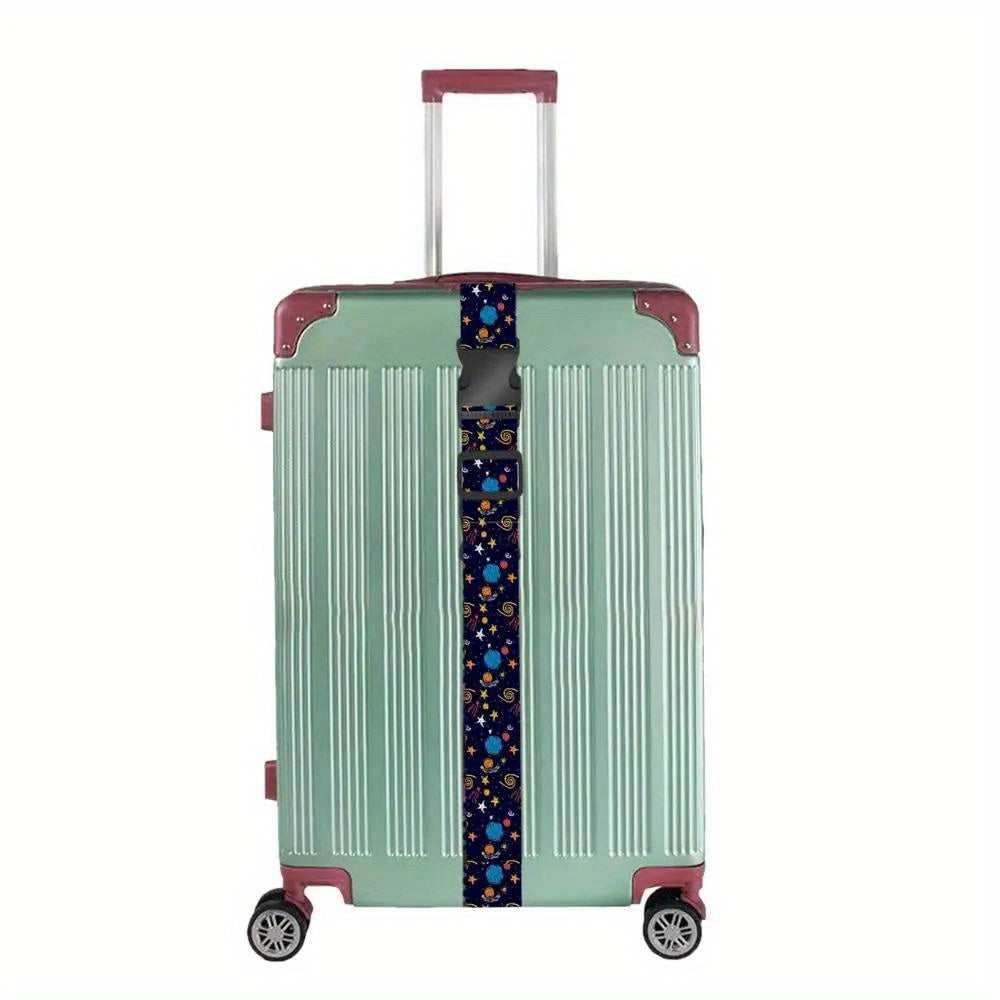 Fashion Printed Adjustable Luggage Strap Portable Buckle Suitcase Bag Baggage Tie Belt Travel Camping Bag Accessories