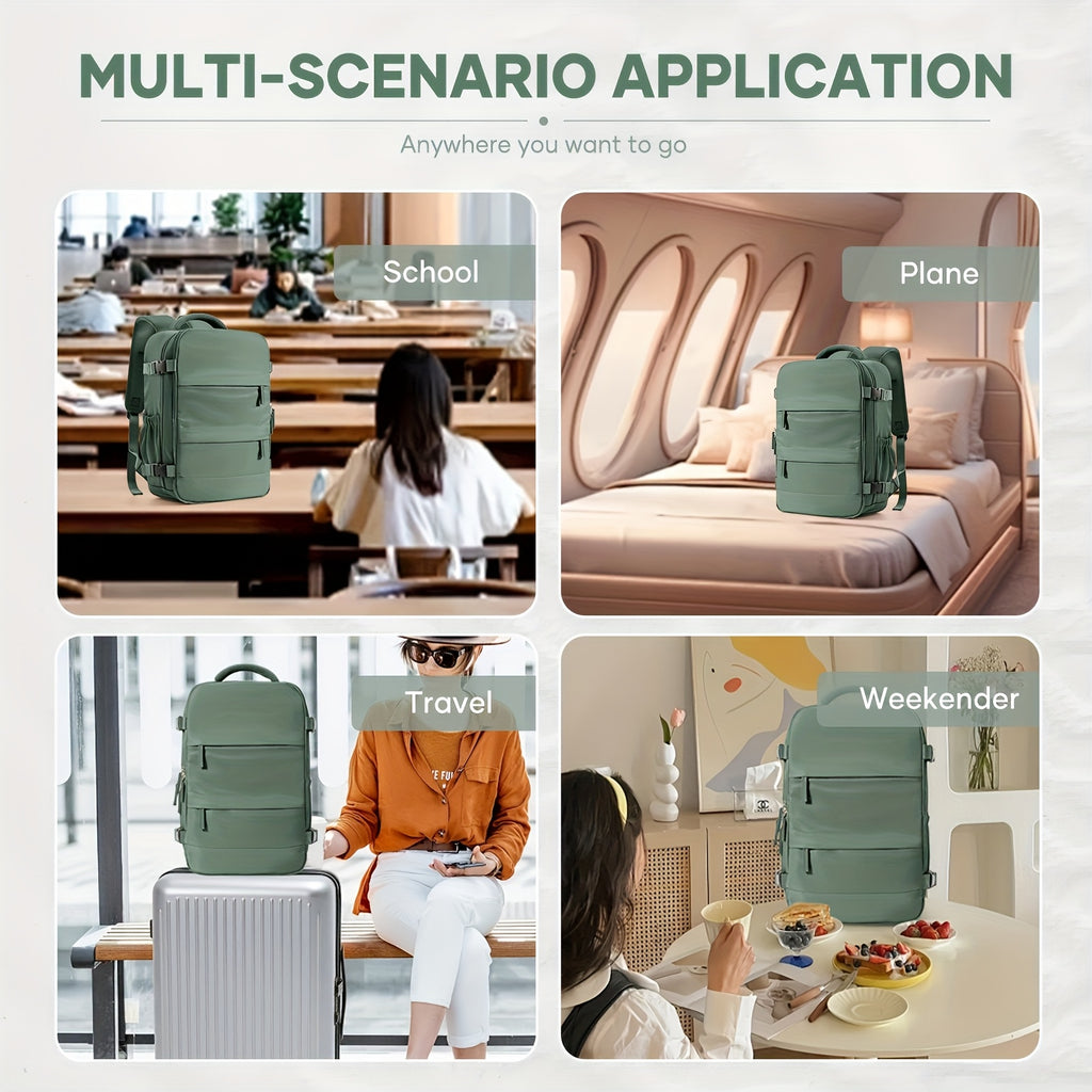 Travel Multi-Piece Set, 6pcs Storage Bag with Travel Backpack Combo