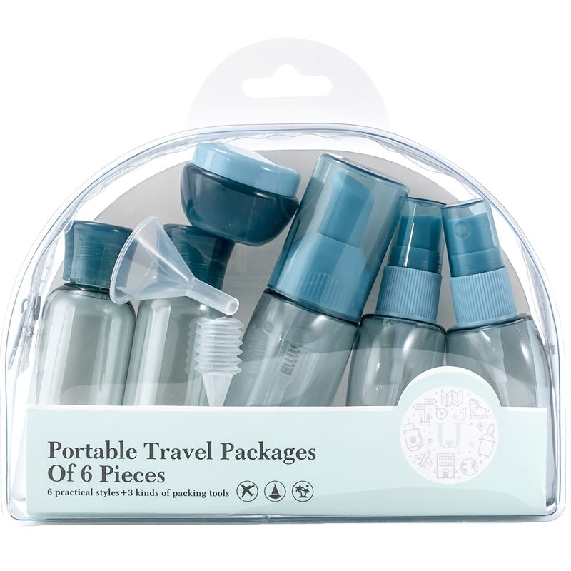 Deep Blue Secret Business Travel Essential Bottle Set, 9pcs