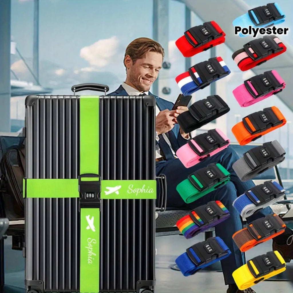 2pcs Personalized Luggage Straps with Name