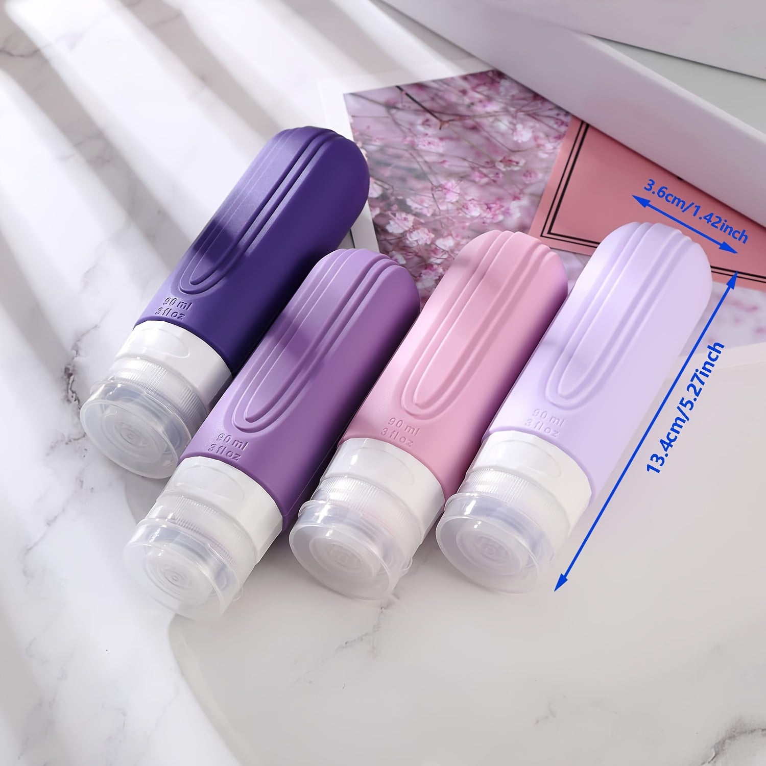 Travel Toiletry Bottles, 5pcs Set of Tsa-Approved Containers