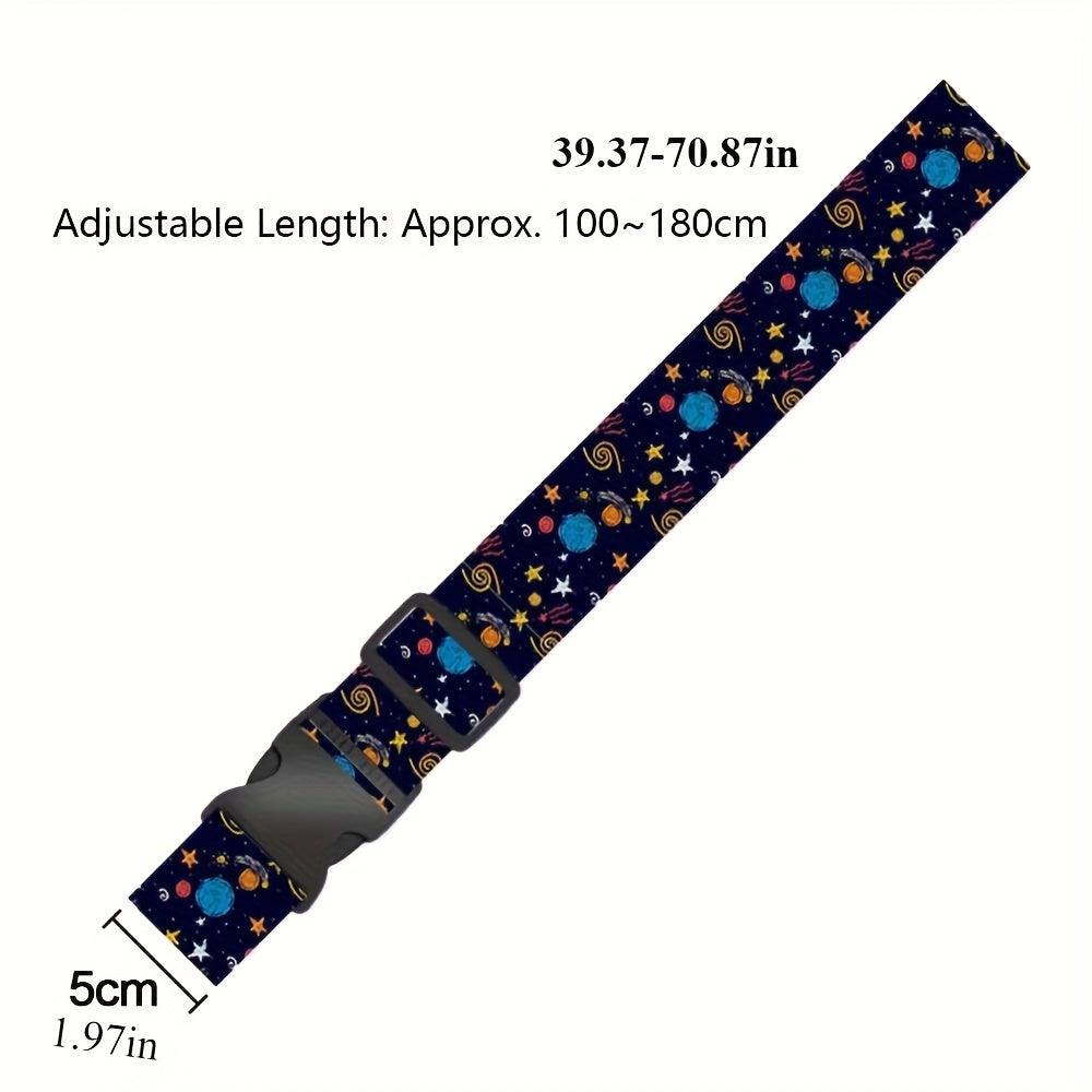 Fashion Printed Adjustable Luggage Strap Portable Buckle Suitcase Bag Baggage Tie Belt Travel Camping Bag Accessories