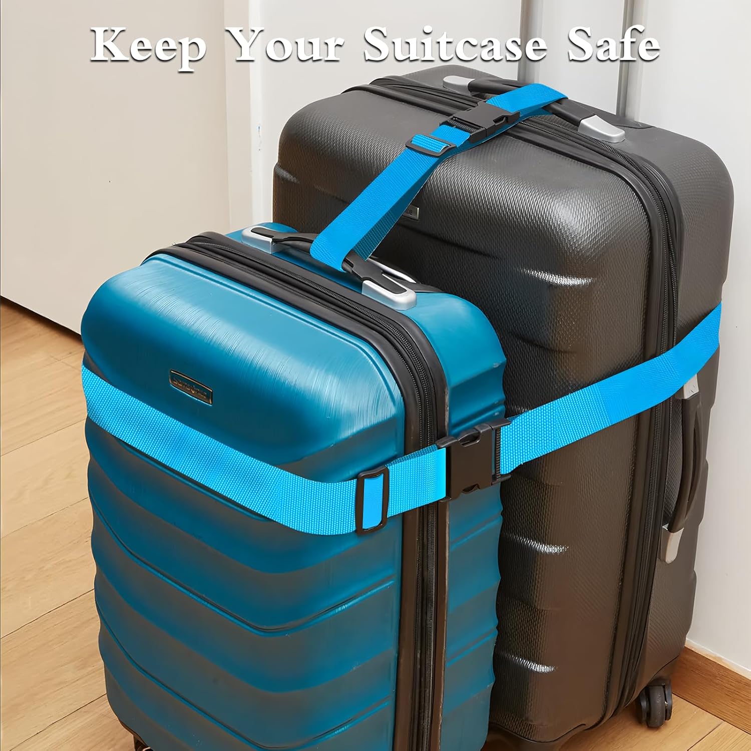 Set of 6 Luggage Straps Designed for Suitcases