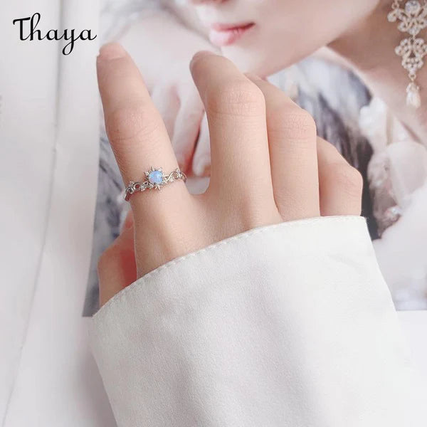 Thaya 925 Silver Christmas Snowflake Ring