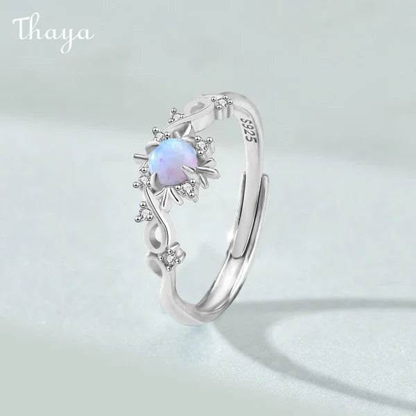 Thaya 925 Silver Christmas Snowflake Ring