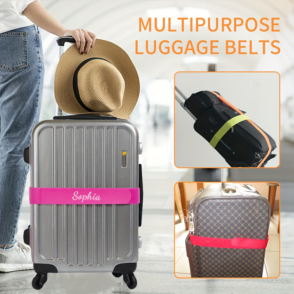 Personalized Luggage Strap Slotted Cross Strap Luggage Devil's Adhesive Strap Stopbuckle Customizable contents