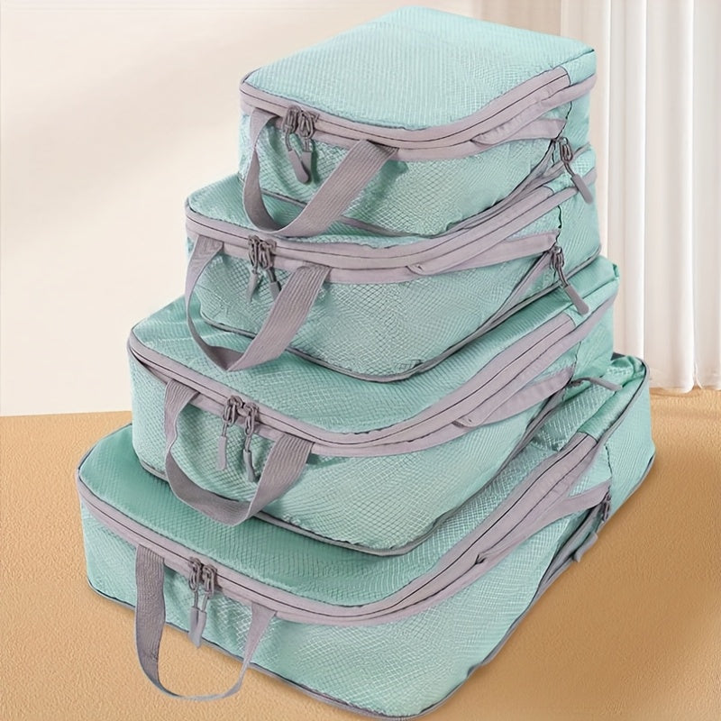 4pcs Heavy-Duty Nylon Luggage Organizer Set