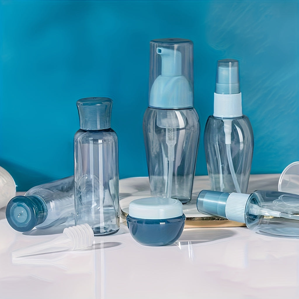 Deep Blue Secret Business Travel Essential Bottle Set, 9pcs