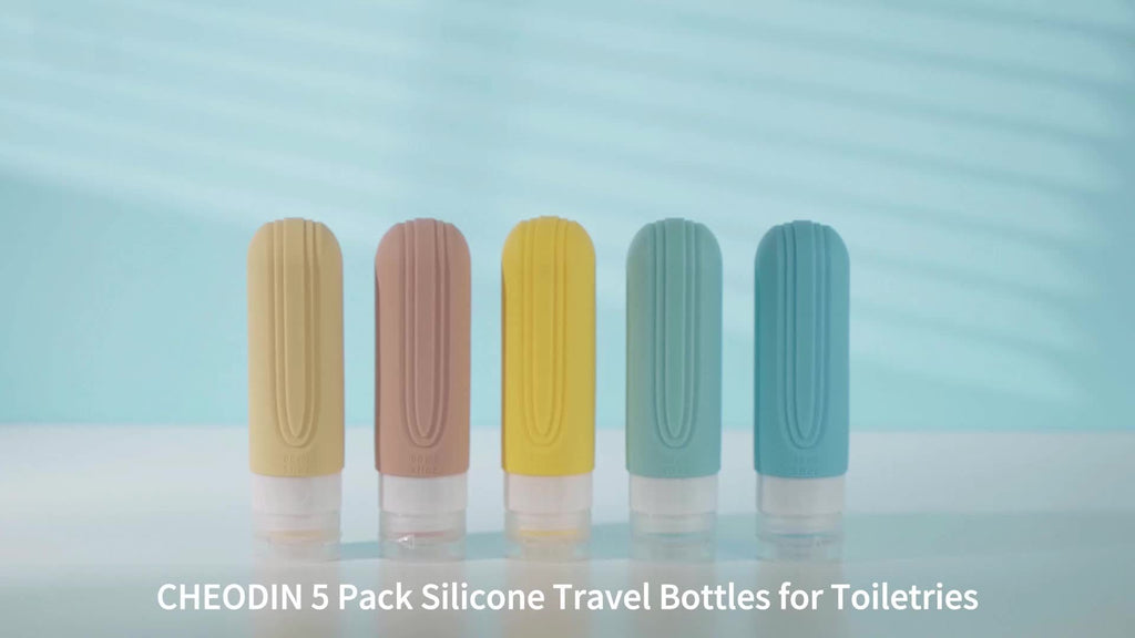 Travel Toiletry Bottles, 5pcs Set of Tsa-Approved Containers