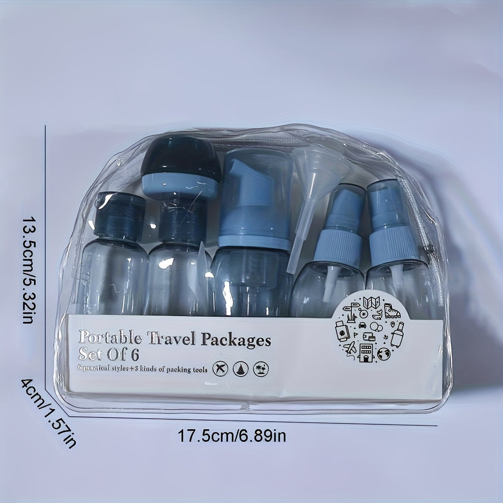 Deep Blue Secret Business Travel Essential Bottle Set, 9pcs