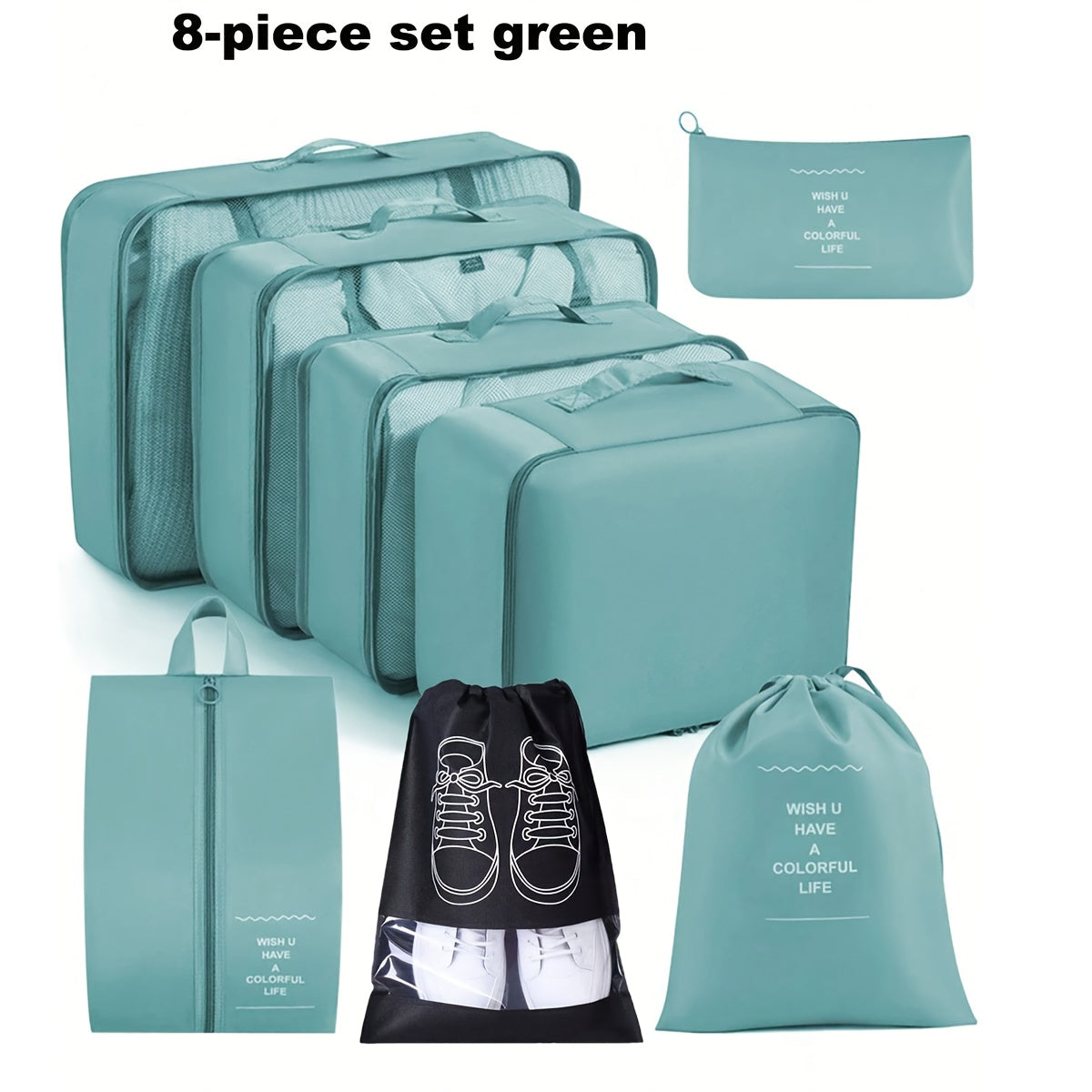 Perfect for Packing Suitcases 8pcs Set Travel Storage Bags