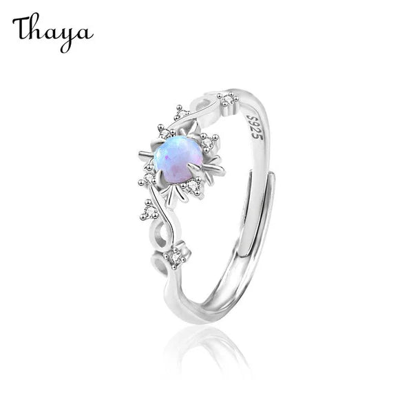 Thaya 925 Silver Christmas Snowflake Ring
