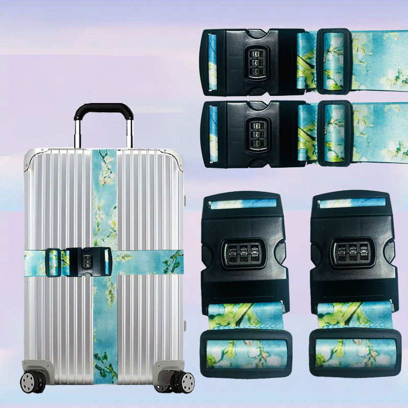 2pcs of Travel Luggage Straps with Unique Patterns