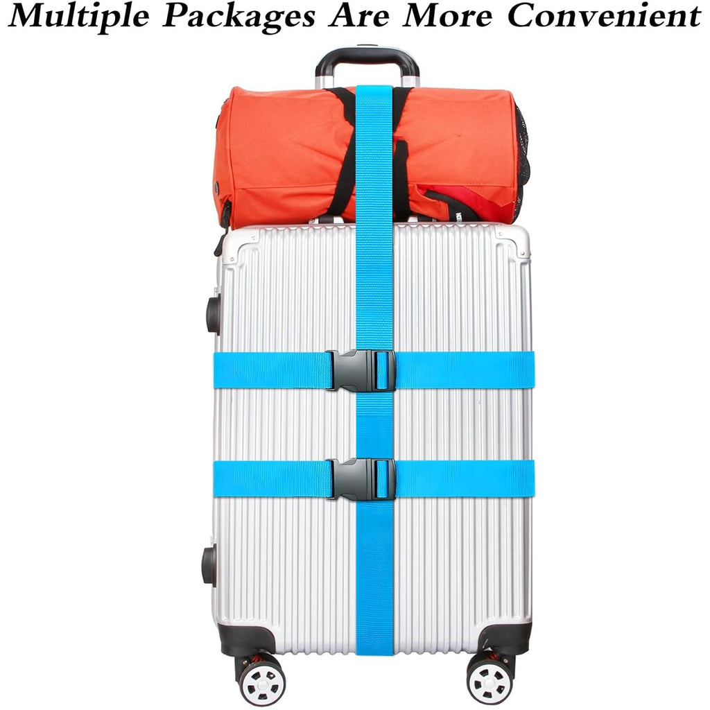 Set of 6 Luggage Straps Designed for Suitcases