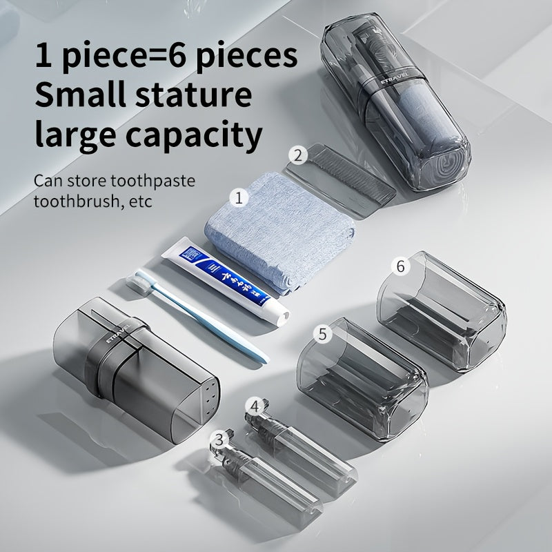 Men's Premium Travel Toiletry Kit - Portable Shower & Dental Set with Foldable Cup