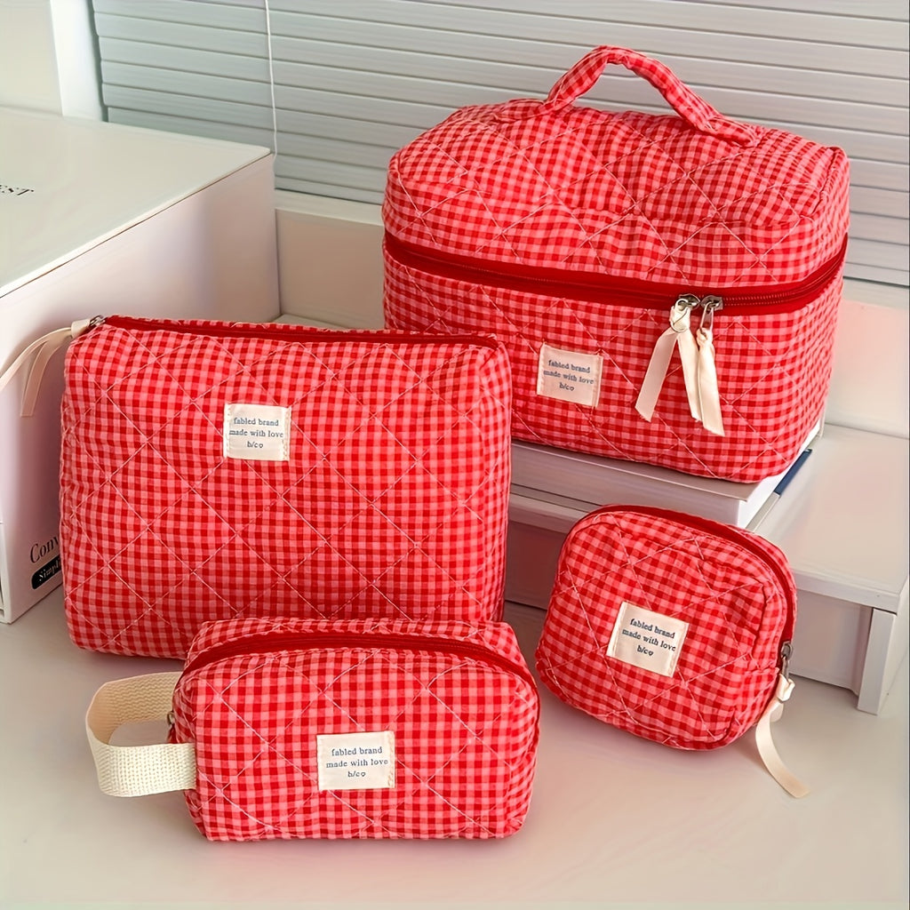 Multi-Piece Berry Color Luggage Organizer Set