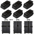 A Set of 6 Adjustable And Durable Luggage Straps