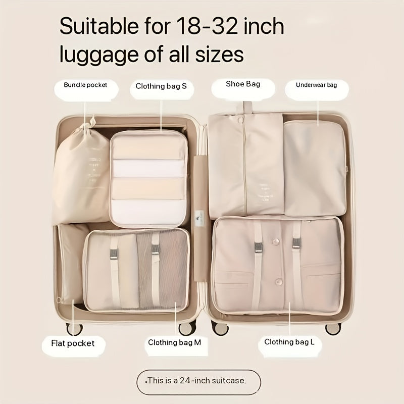 Perfect for Packing Suitcases 8pcs Set Travel Storage Bags