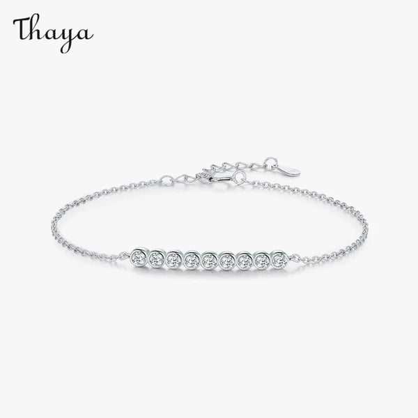 Thaya 925 Silver Brilliant Moissanite Shine Bracelet