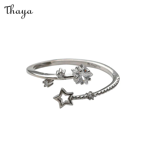 Thaya 925 Silver Diamond Star Ring