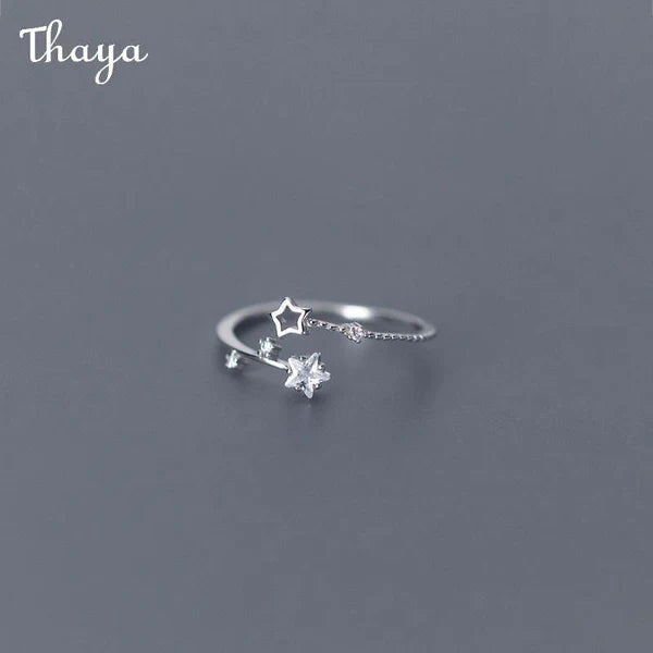 Thaya 925 Silver Diamond Star Ring