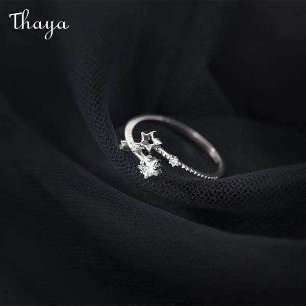 Thaya 925 Silver Diamond Star Ring