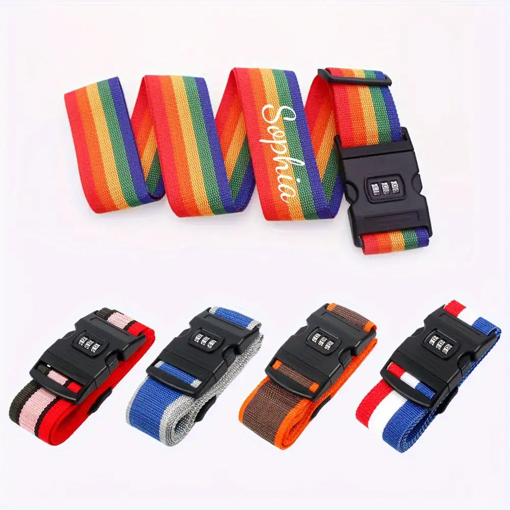 2pcs Personalized Luggage Straps with Name