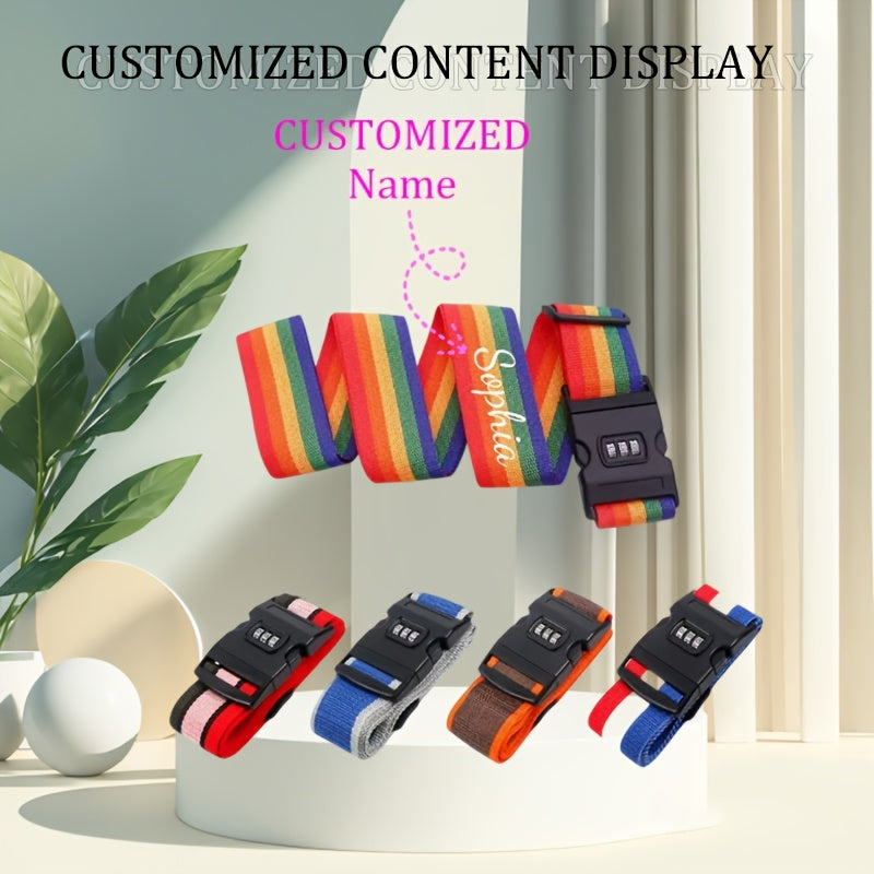 2pcs Personalized Luggage Straps with Name