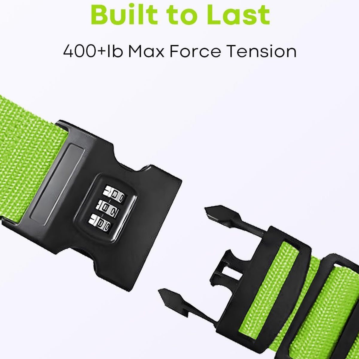 Set of 4 Luggage Straps Featuring a Combination Lock And ID Card