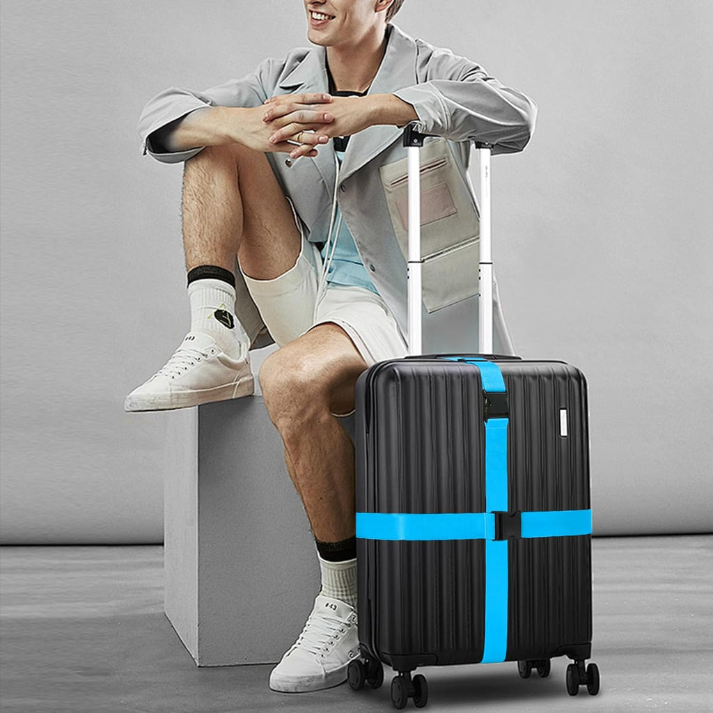 Set of 6 Luggage Straps Designed for Suitcases