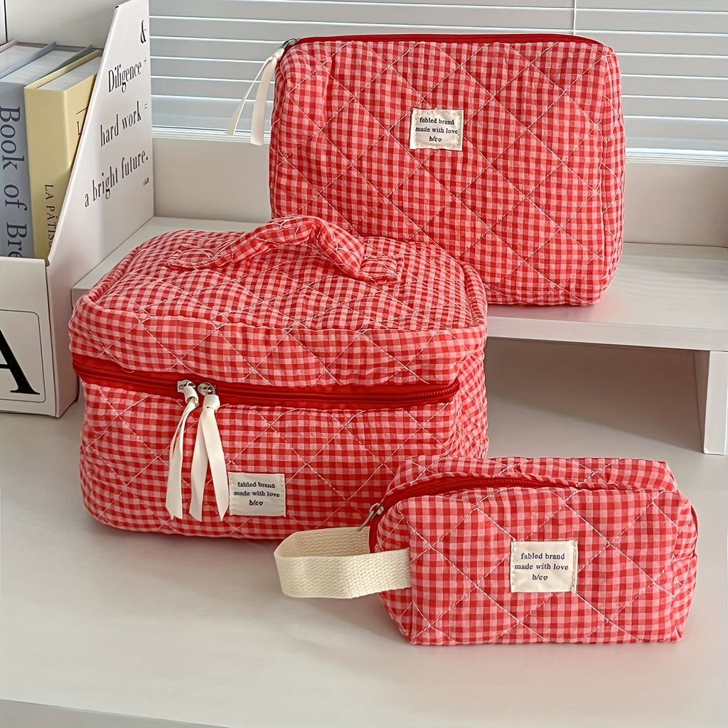 Multi-Piece Berry Color Luggage Organizer Set