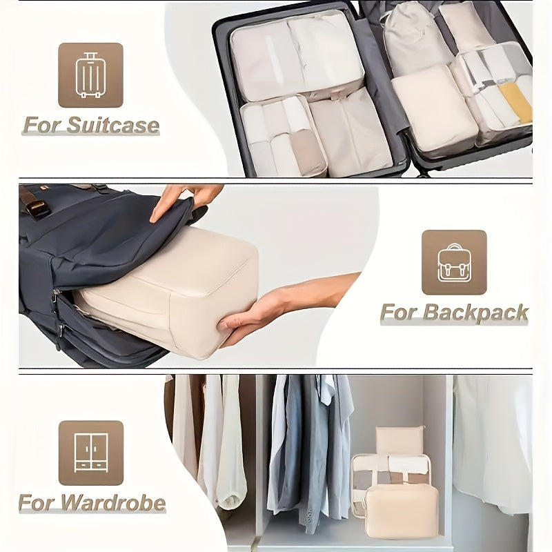 Perfect for Packing Suitcases 8pcs Set Travel Storage Bags
