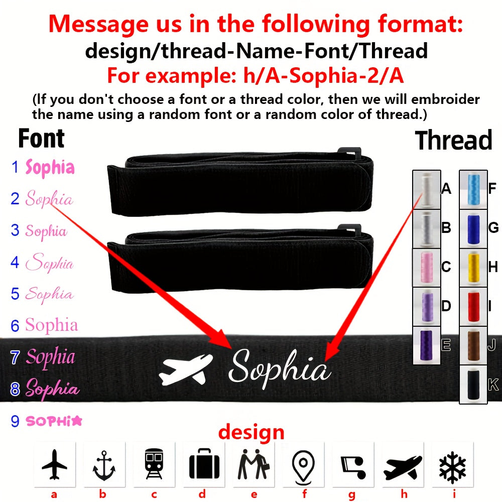 Personalized Luggage Strap Slotted Cross Strap Luggage Devil's Adhesive Strap Stopbuckle Customizable contents