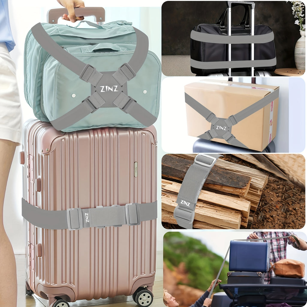 2pcs Heavy-Duty Luggage Bungee Cords - Adjustable, Elastic