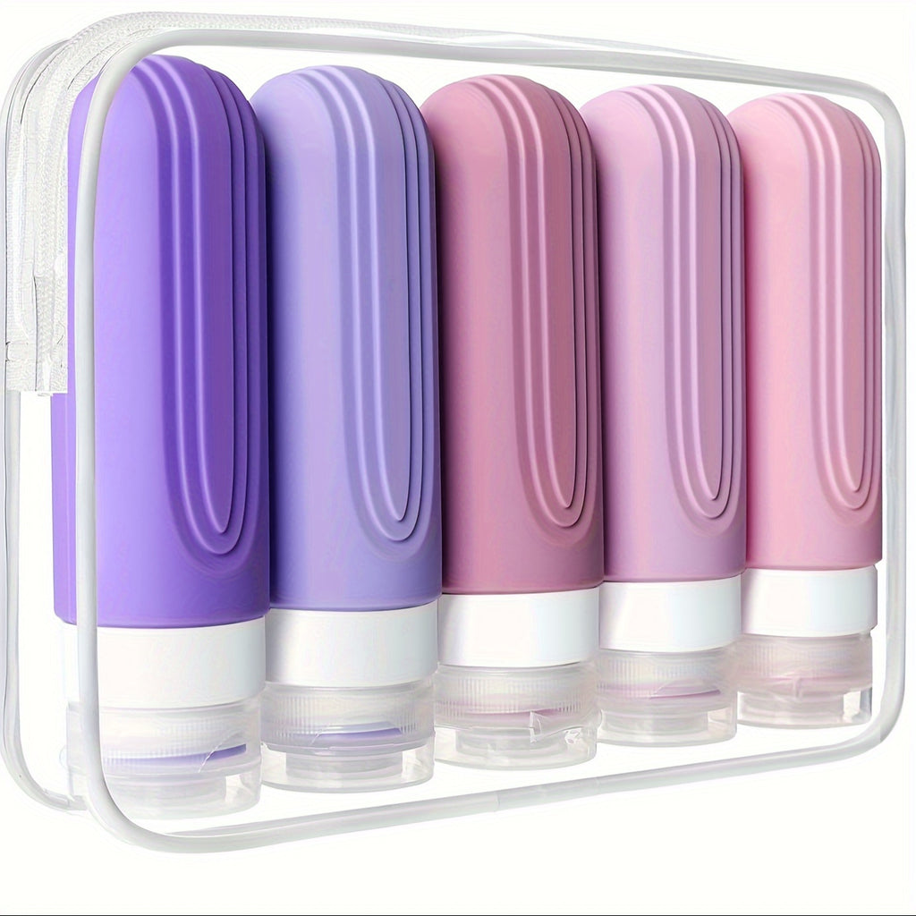 Travel Toiletry Bottles, 5pcs Set of Tsa-Approved Containers