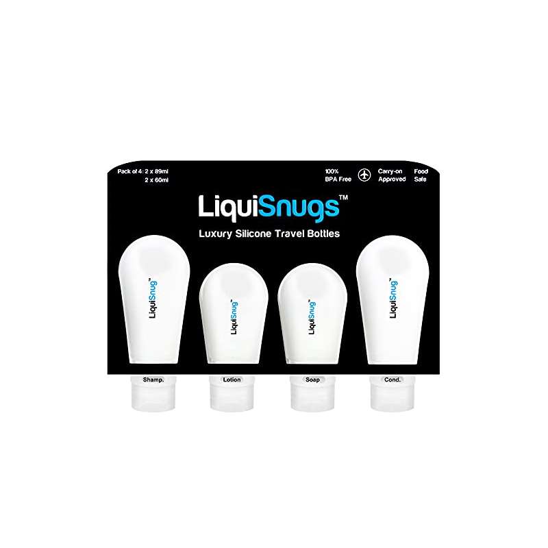 LiquiSnugs Premium Leak-Proof TSA Approved Travel Bottles